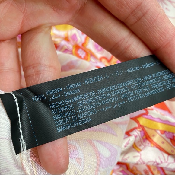 🌸 ZARA PINK MULTI PRINTED SATIN HIGH WAIST ANKLE TIE BAGGY ‘THE SASHA’ PANTS! - Picture 11 of 16